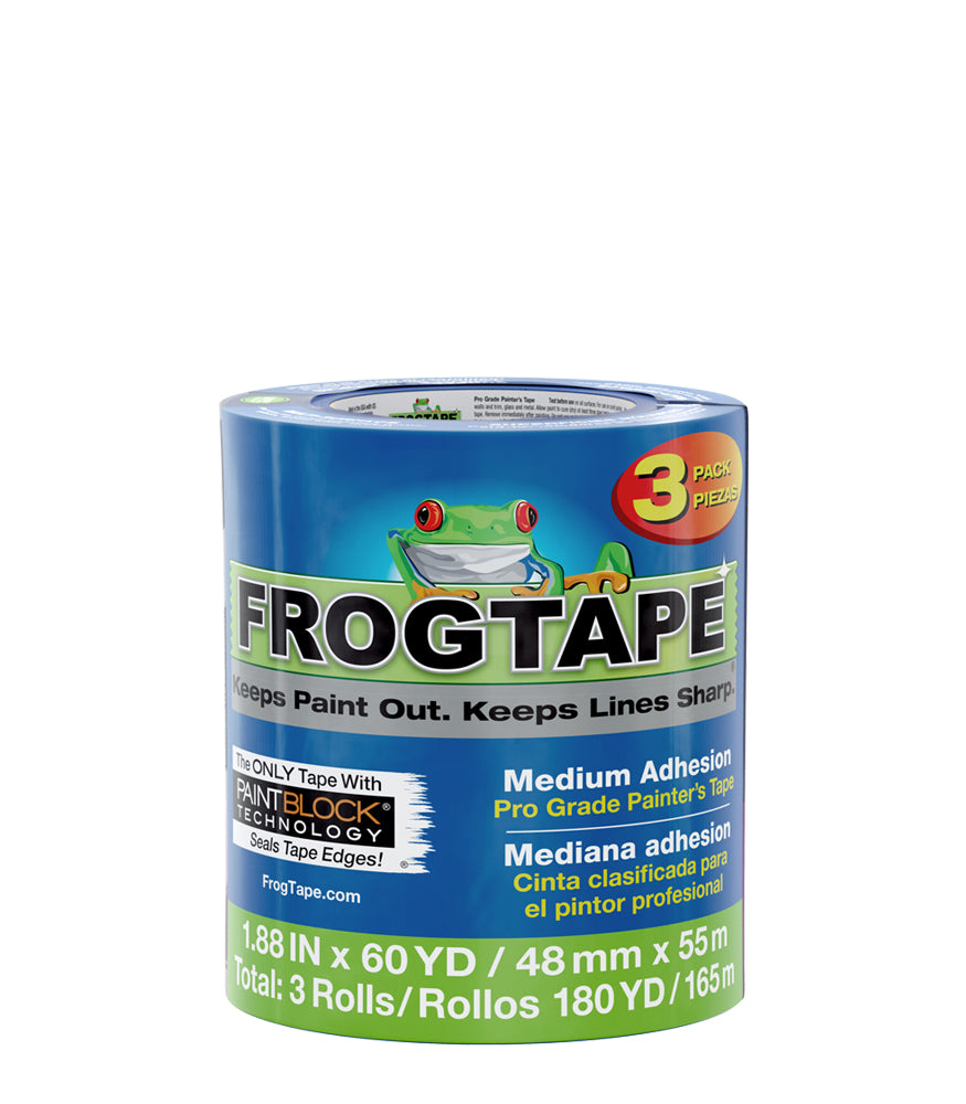 Frog Tape Pro-Grade Painters Masking Tape - 48mm x 55 metres - 3 Pack