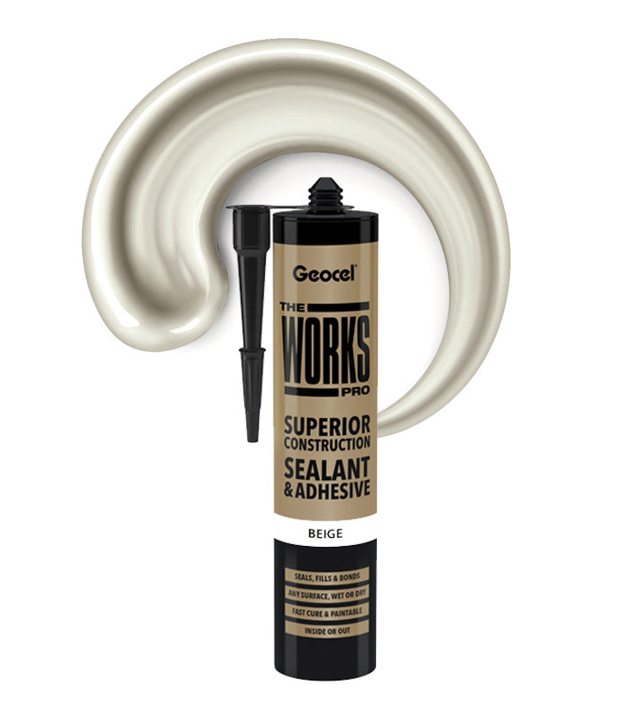 Geocel The Works Pro Sealant and Adhesive 290ml Cartridge - Beige