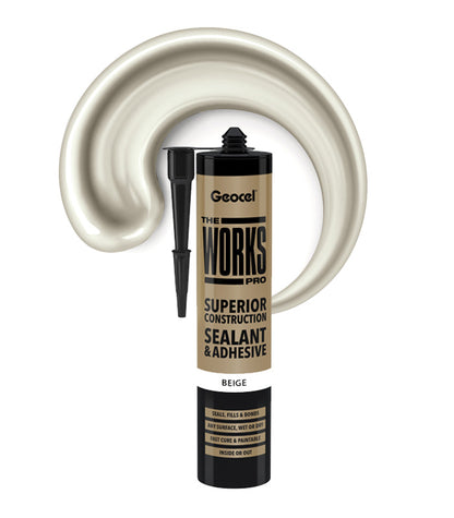 Geocel The Works Pro Sealant and Adhesive 290ml Cartridge - Beige