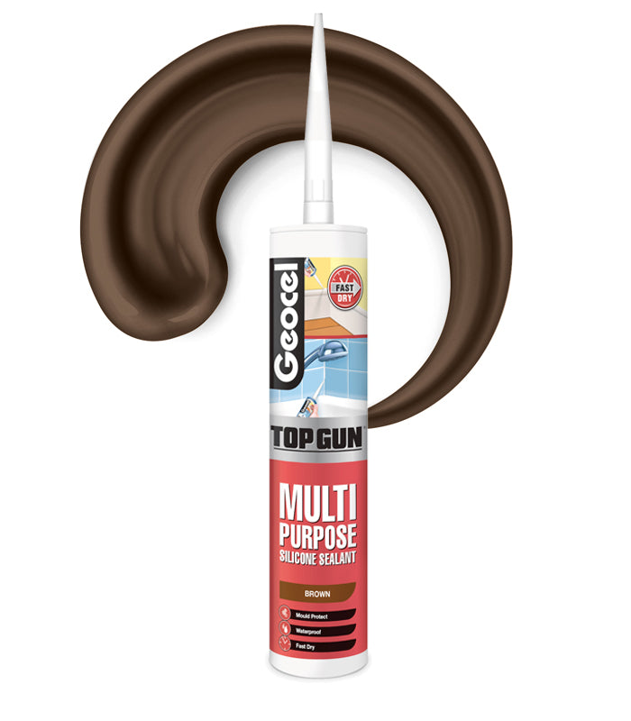 Geocel Top Gun Multi Purpose C3 Silicone 310ml Cartridge - Brown