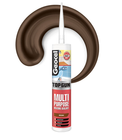 Geocel Top Gun Multi Purpose C3 Silicone 310ml Cartridge - Brown