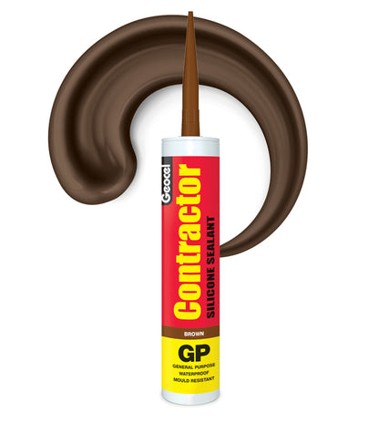 Geocel Contractor General Purpose Silicone 300ml Cartridge - Brown