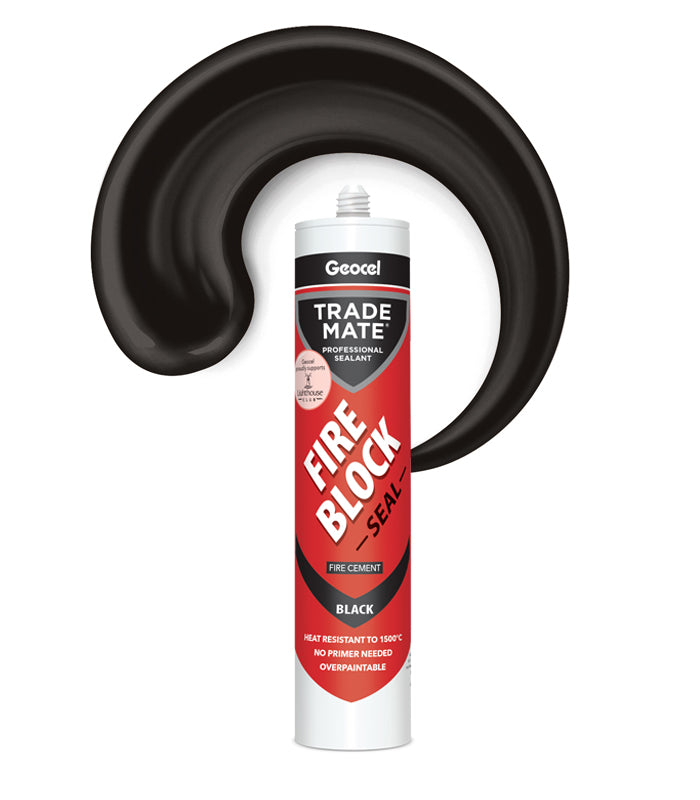 Geocel Trade Mate Fire Block 310ml Cartridge - Black