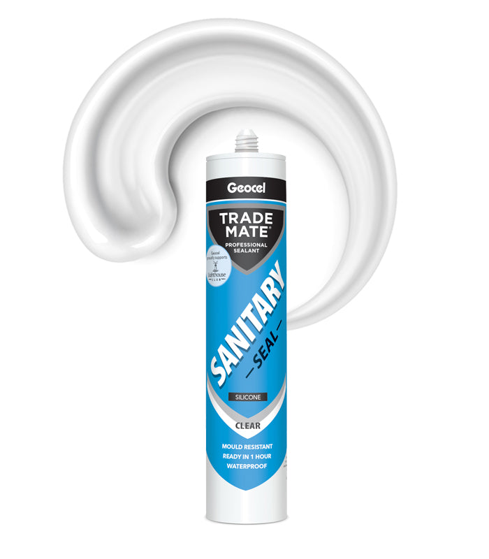 Geocel Trade Mate Sanitary Seal Silicone Sealent 310ml Cartridge - Clear