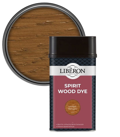 Liberon Spirit Traditional Hardwood Furniture Wood Dye - Georgian Mahogany - 1L