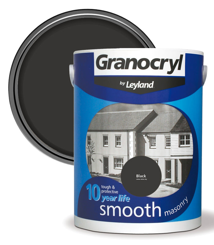 Granocryl Smooth Exterior Masonry Paint - 5L - Black