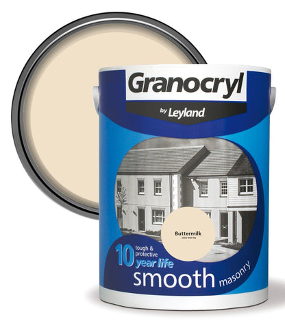 Granocryl Smooth Exterior Masonry Paint - 5L - Buttermilk