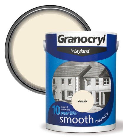 Granocryl Smooth Exterior Masonry Paint - 5L - Magnolia