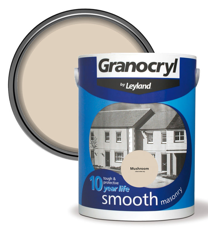 Granocryl Smooth Exterior Masonry Paint - 5L - Mushroom