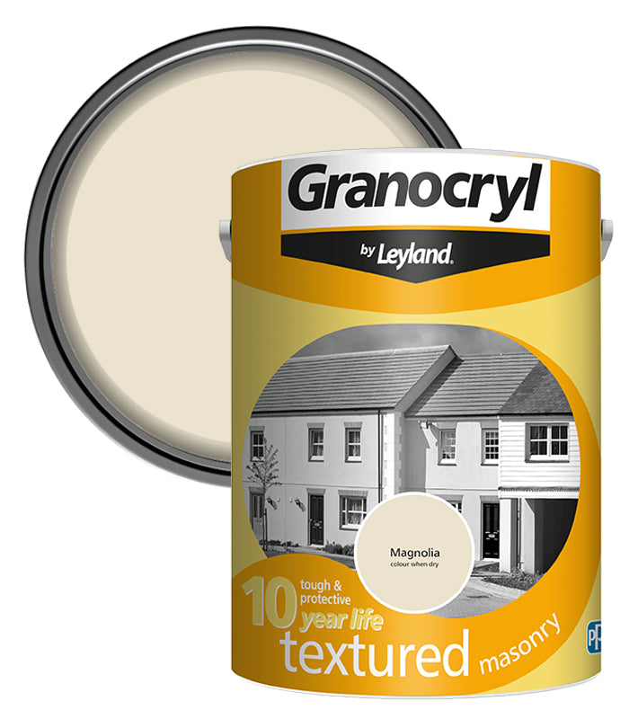 Granocryl Textured Exterior Masonry Paint - 5L - Magnolia