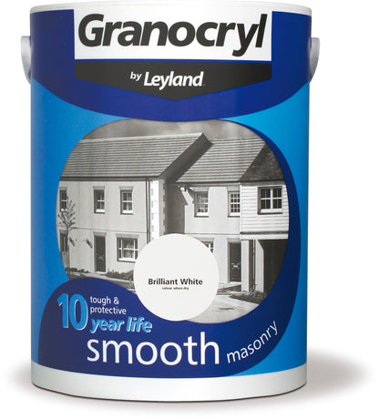 Granocryl Smooth Exterior Masonry Paint - 5L - Brilliant White