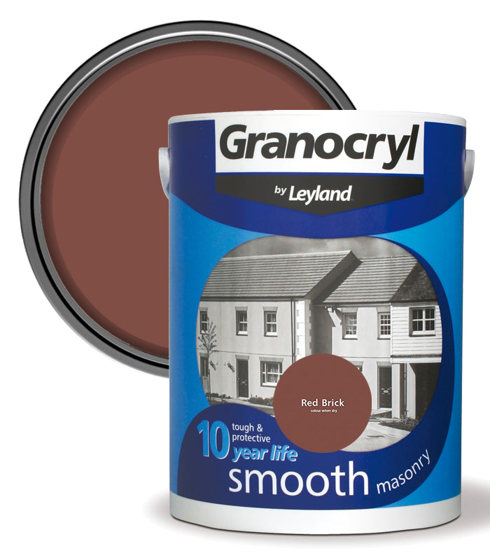 Granocryl Smooth Exterior Masonry Paint - 5L - Red Brick