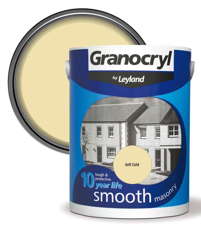 Granocryl Smooth Exterior Masonry Paint - 5L - Soft Gold