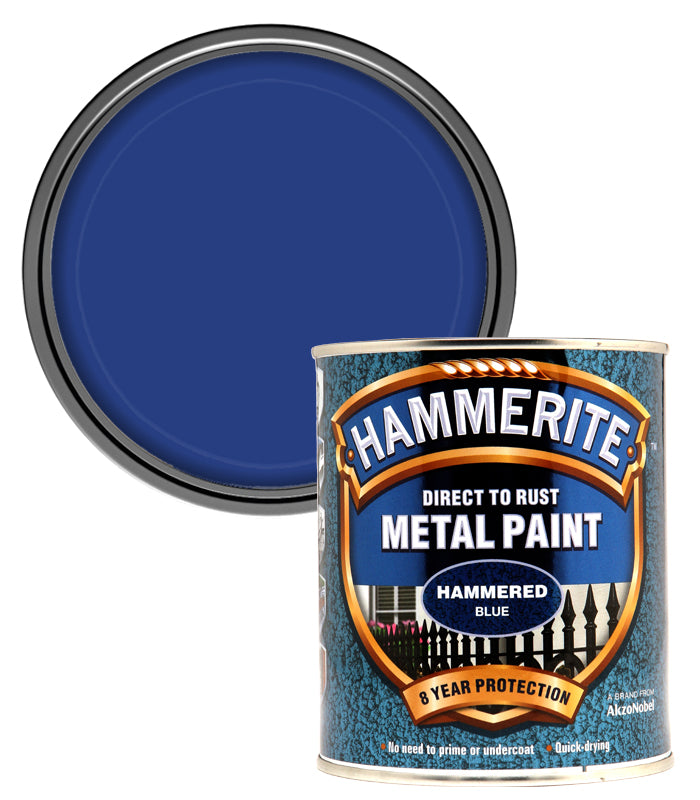 Hammerite - Hammered Direct To Rust Metal Paint - 750ML - Blue