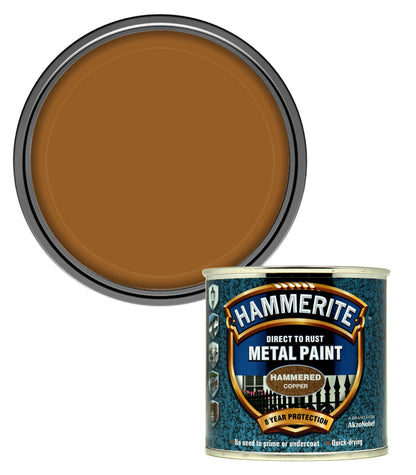 Hammerite - Hammered Direct To Rust Metal Paint- 250ML - Copper