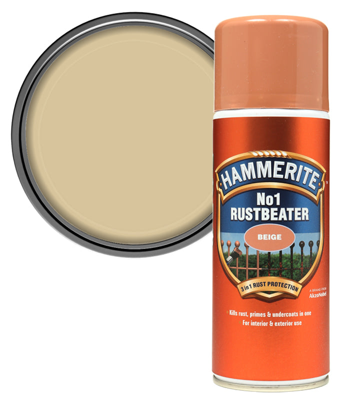 Hammerite - NO. 1 Rust Beater Paints Aerosol - 400ML - Beige