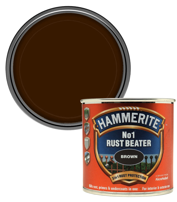 Hammerite - NO. 1 Rust Beater Paints - 250ML -  Dark Brown
