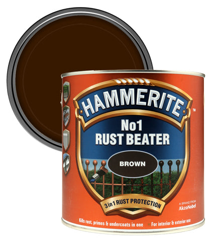 Hammerite - NO. 1 Rust Beater Paints - 2.5 Litres - Dark Brown