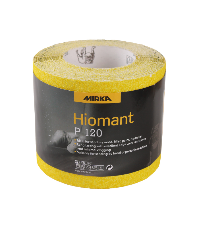 Mirka 115mm Yellow Hiomant Paper 5m Rolls - P120