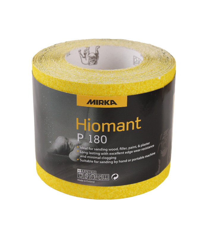 Mirka 115mm Yellow Hiomant Paper 5m Rolls - P180