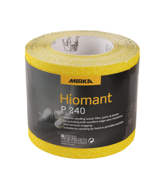 Mirka 115mm Yellow Hiomant Paper 5m Rolls - P240