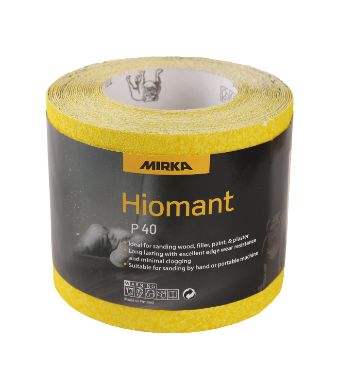 Mirka 115mm Yellow Hiomant Paper 5m Rolls - P40