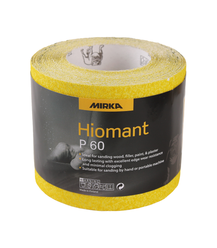 Mirka 115mm Yellow Hiomant Paper 5m Rolls - P60