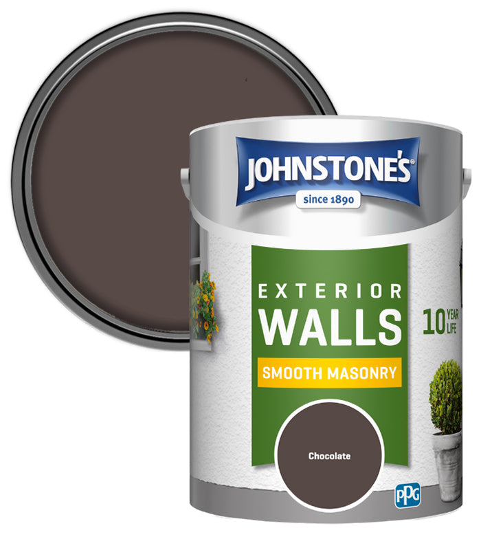 Johnstones Weatherguard Smooth Masonry Paint - 5 Litre - Chocolate
