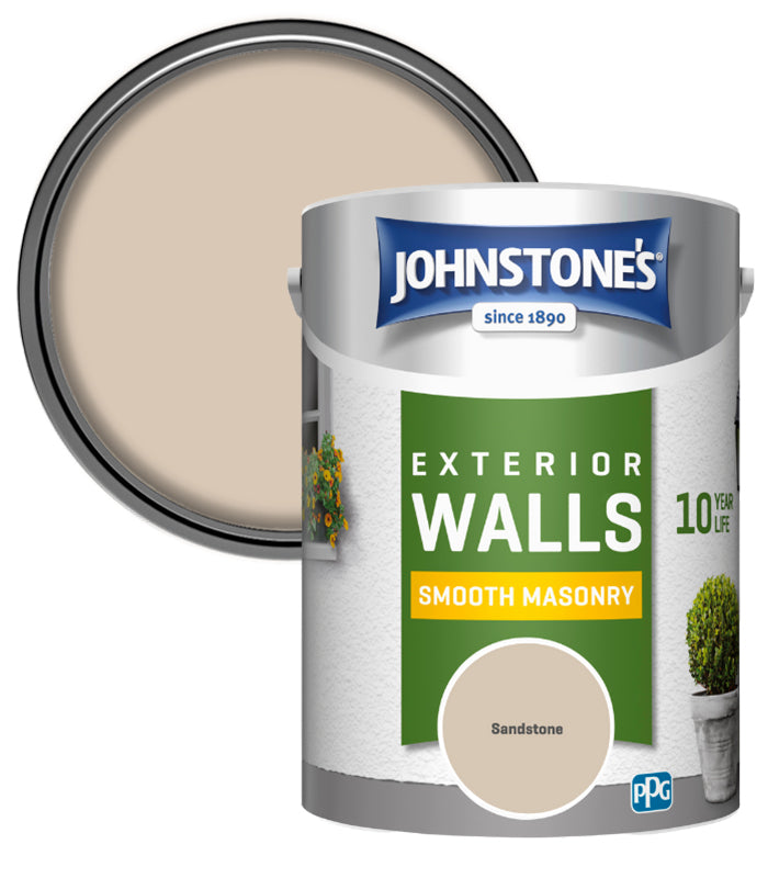 Johnstones Weatherguard Smooth Masonry Paint - 5 Litre - Sandstone