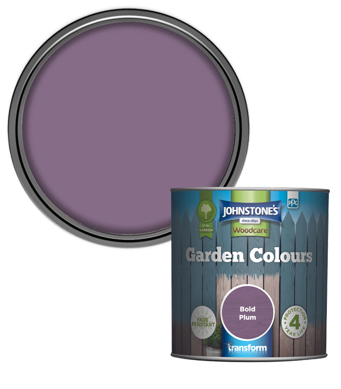 Johnstones Woodcare Garden Colours Paint - 1L - Bold Plum