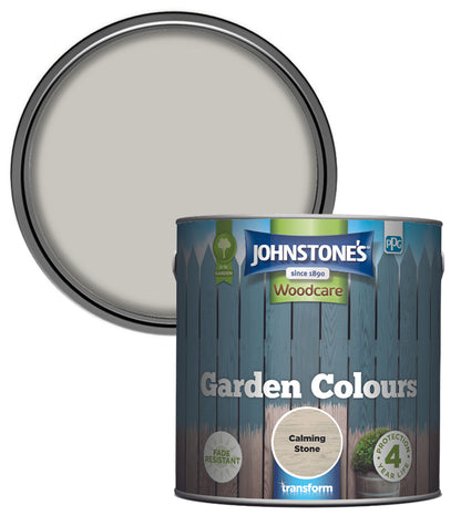 Johnstones Woodcare Garden Colours Paint - 2.5L - Calming Stone