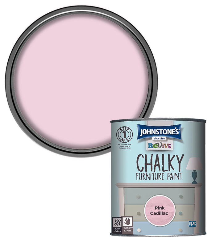 Johnstones Revive Chalky Furniture Paint - Pink Cadillac - 750ml
