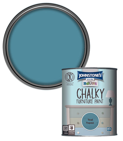 Johnstones Revive Chalky Furniture Paint - Teal Topaz - 750ml