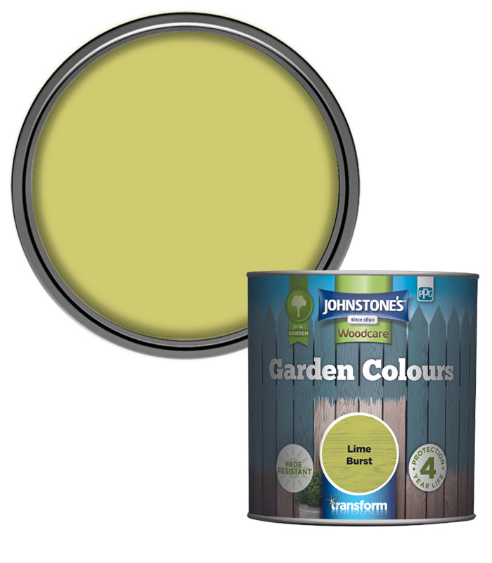 Johnstones Woodcare Garden Colours Paint - 1L - Lime Burst