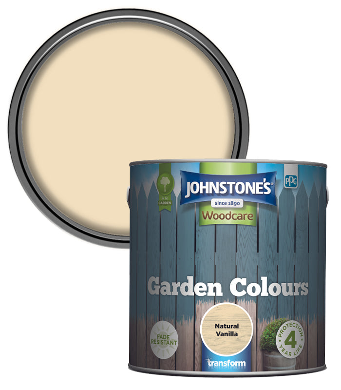 Johnstones Woodcare Garden Colours Paint - 2.5L - Natural Vanilla