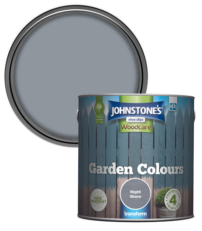 Johnstones Woodcare Garden Colours Paint - 2.5L - Night Shore