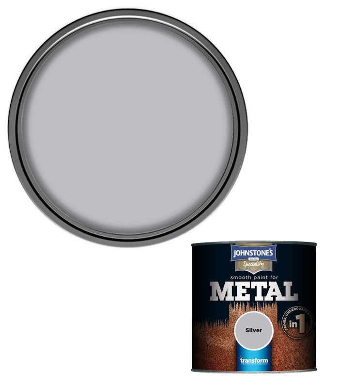 Johnstones Smooth Effect Metal Paint - Silver - 250ml