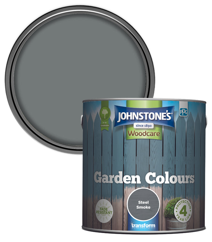 Johnstones Woodcare Garden Colours Paint - 2.5L - Steel Smoke