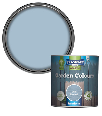 Johnstones Woodcare Garden Colours Paint - 1L - Wild Bluebell