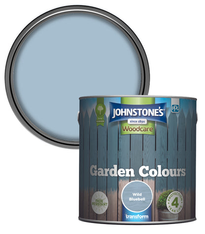 Johnstones Woodcare Garden Colours Paint - 2.5L - Wild Bluebell