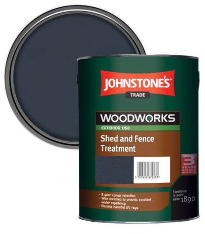 Johnstones Trade Woodworks Shed and Fence Paint  - 5 Litre - Grey