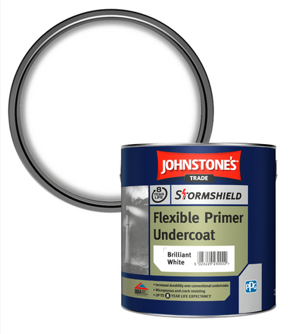 Johnstones Trade Stormshield Flexible Undercoat - Brilliant White - 2.5 Litre