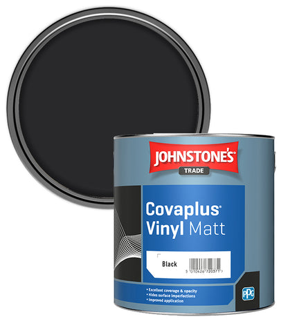 Johnstones Trade Covaplus Vinyl Matt - Black - 2.5 Litre