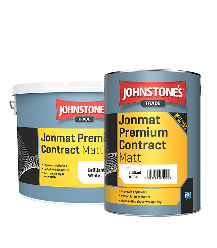 Johnstones Trade Jonmat Premium Contract Matt Paint - Brilliant White
