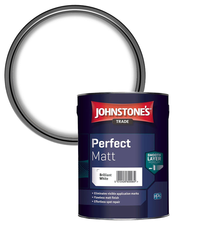 Johnstones Trade Perfect Matt - Brilliant White - 2.5 Litres