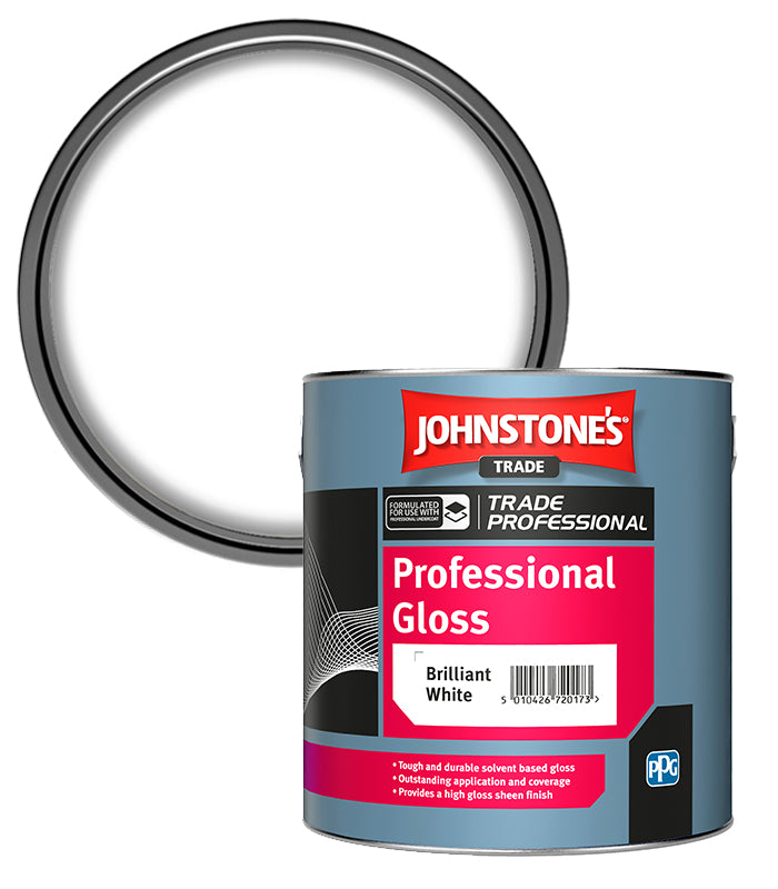 Johnstones Trade Professional Gloss - Brilliant White - 2.5 Litre
