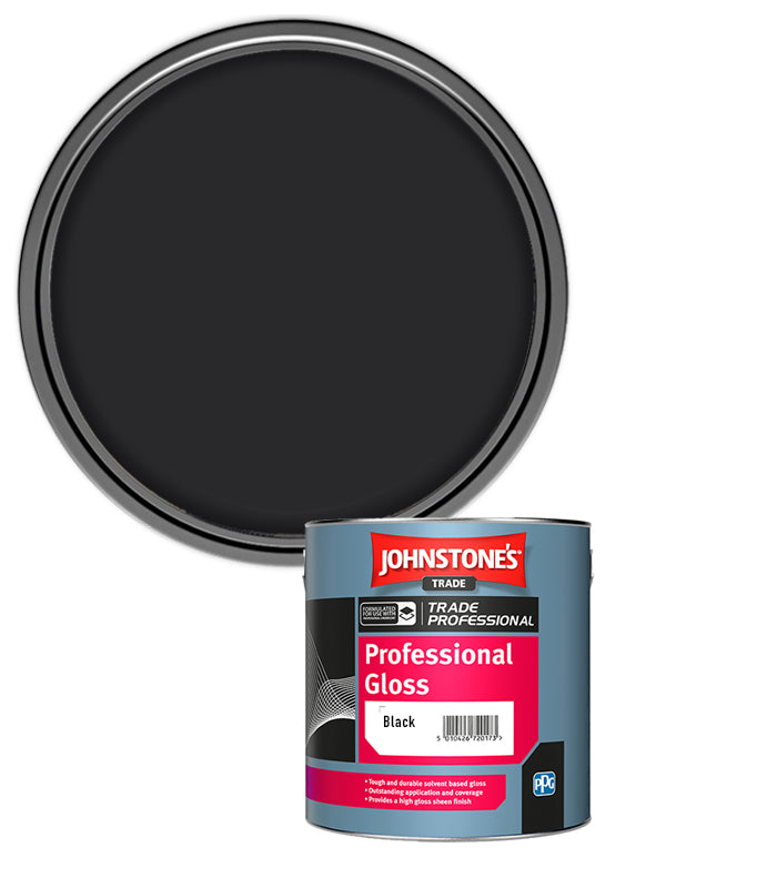 Johnstones Trade Professional Gloss - Black - 500ml