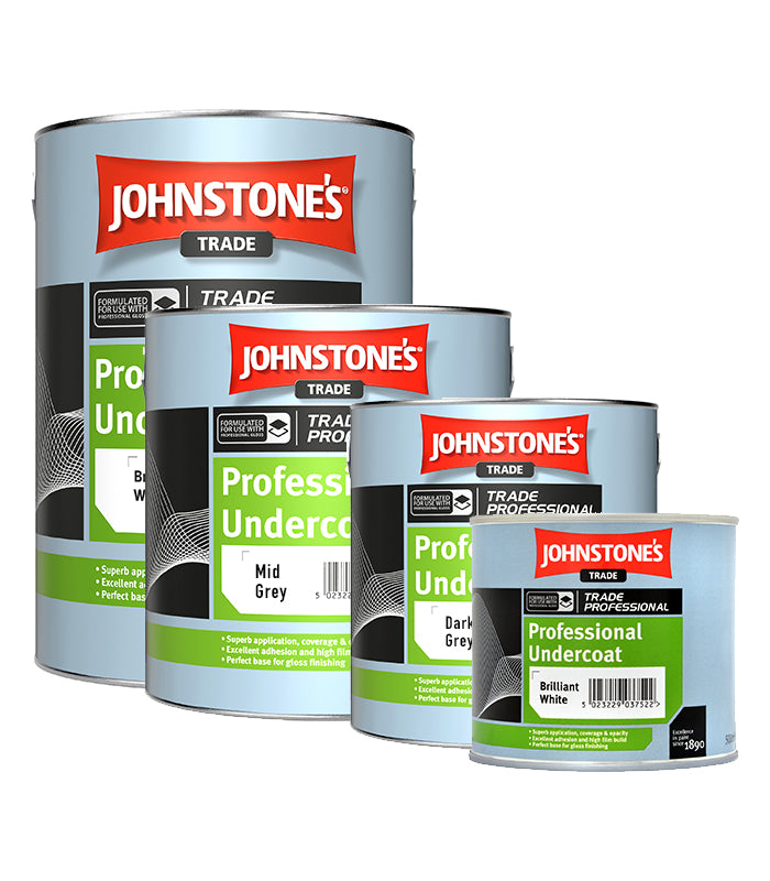 Johnstones Trade Professional Undercoat Paint - White, Dark, Mid Grey
