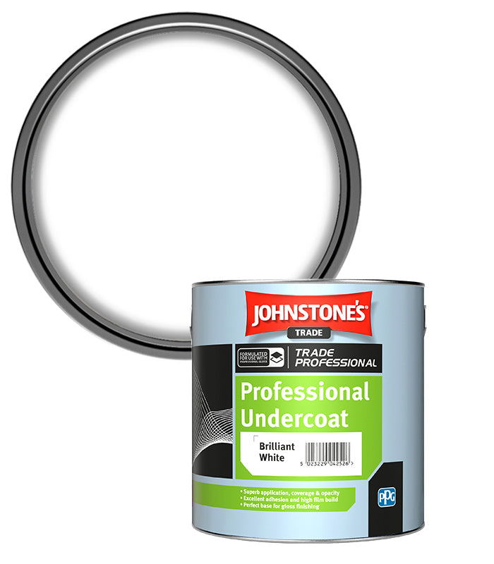 Johnstones Trade Professional Undercoat - Brilliant White - 1 Litre