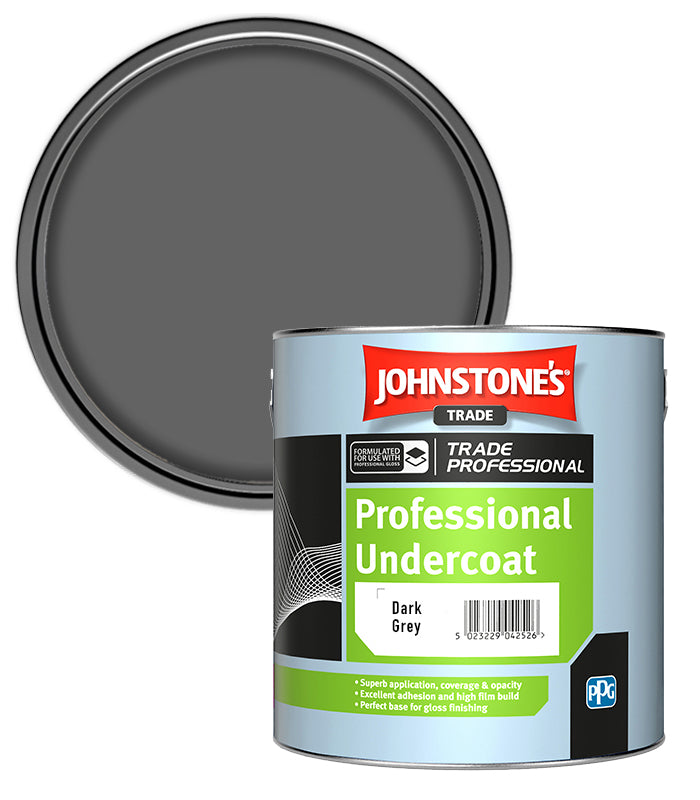 Johnstones Trade Professional Undercoat - Dark Grey - 2.5 Litre